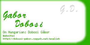 gabor dobosi business card