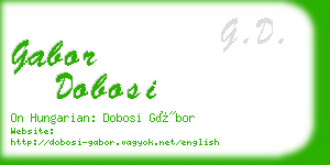 gabor dobosi business card